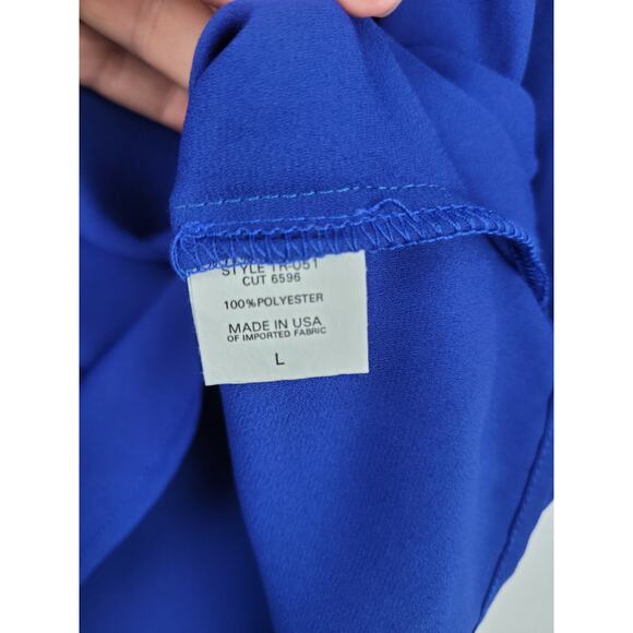 Three Eighty Two Revolve Women's Aerin Split V Tank Cobalt Blue Sz L - Picture 5 of 9